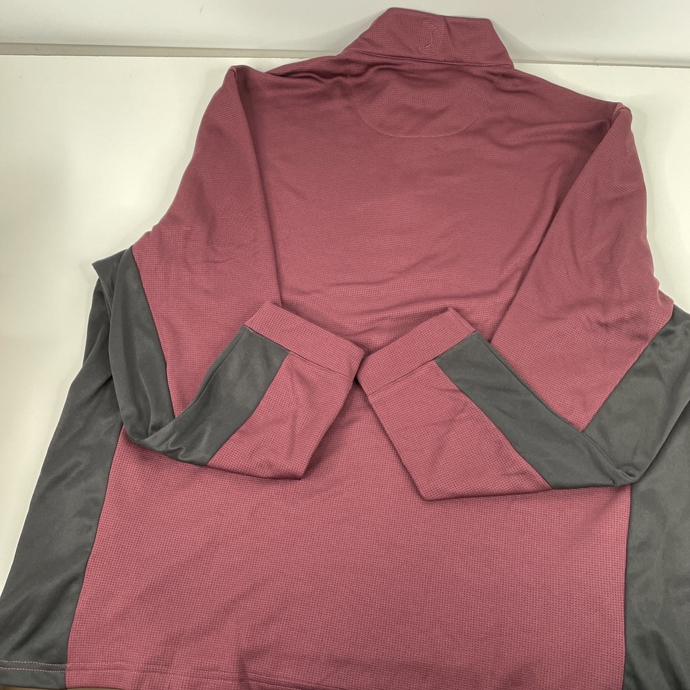 PGA Tour 1/4 Zip Pullover Thermal Soft Warm Mens Sz 2XL Maroon Burgundy NWT - Picture 10 of 11
